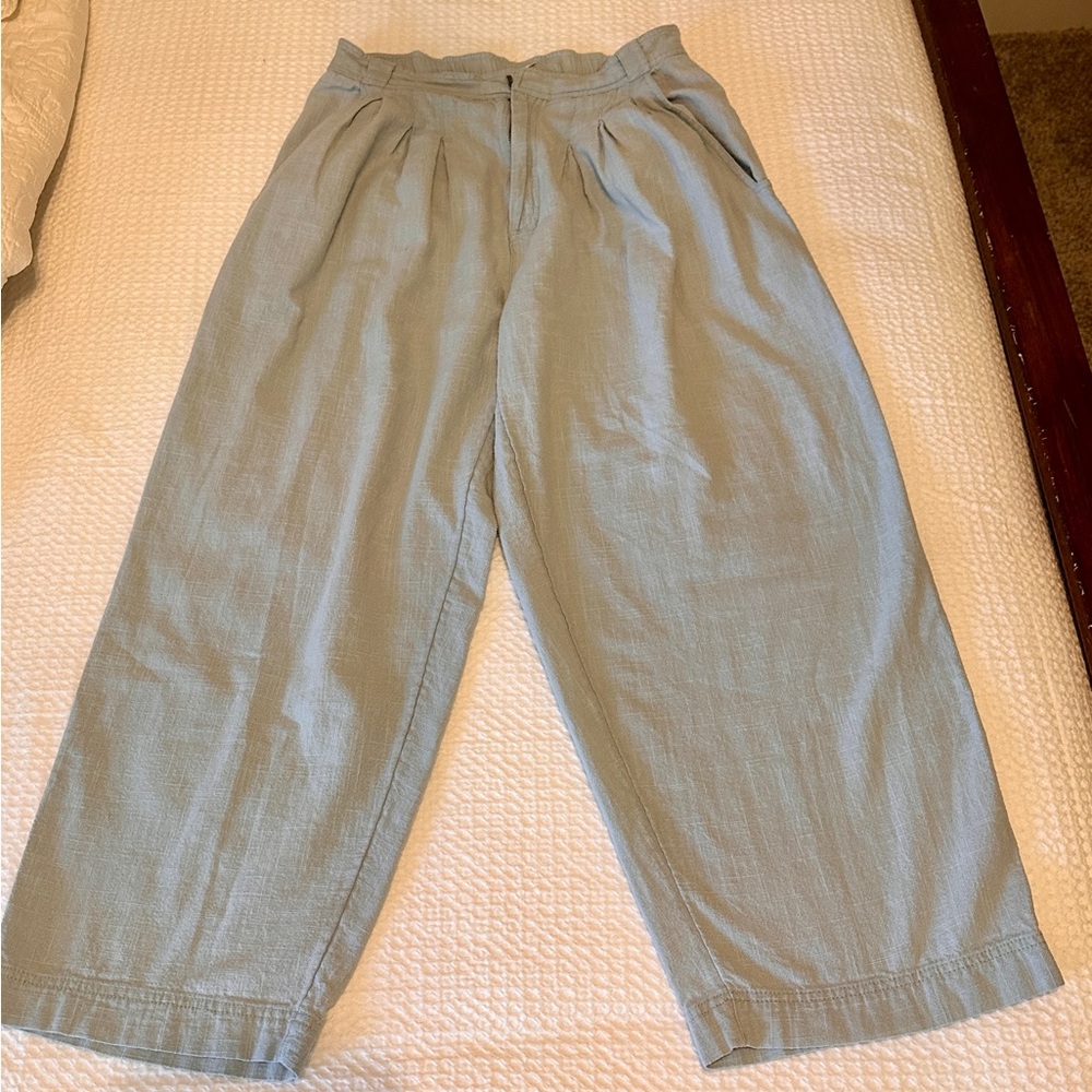 EUC size 2 Free People blue barrel pants